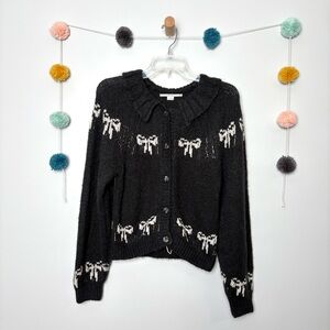 Kimchi Blue Marabell Black Bow Cardigan